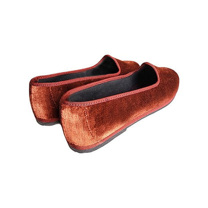 Mar Soreli Graffiato Seta Friulana Velvet Slipper Bruciato Slip On by Mar Soreli – Don't Panic Shoes