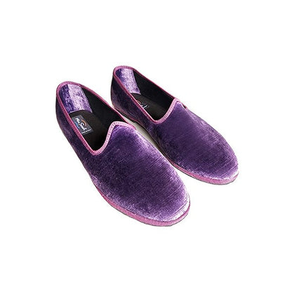 Mar Soreli Graffiato Seta Women’S Velvet Viola Friulane Slippers Slip On by Mar Soreli – Don't Panic Shoes