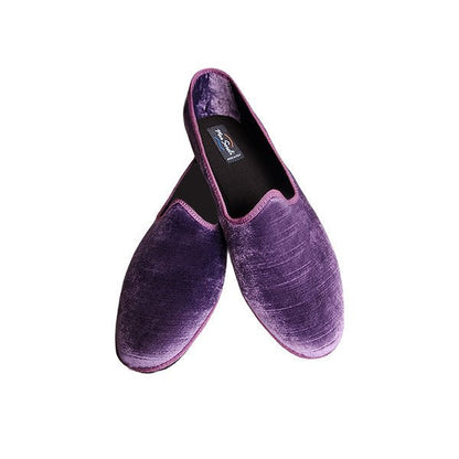 Mar Soreli Graffiato Seta Women’S Velvet Viola Friulane Slippers Slip On by Mar Soreli – Don't Panic Shoes