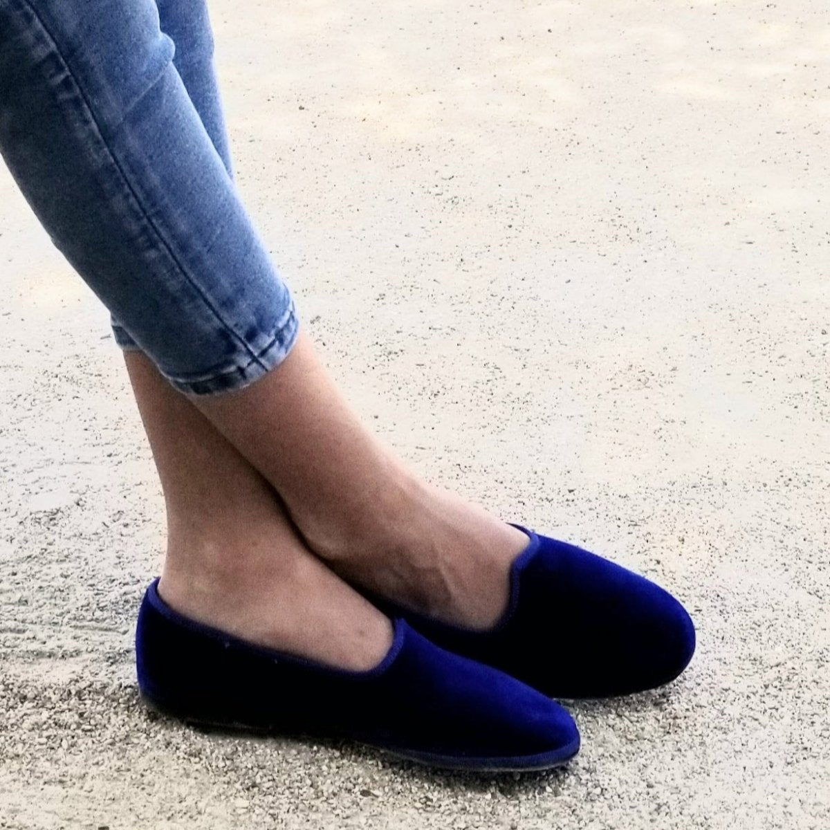 Mar Soreli Traditional Friulane Ballet FlatS Women’s Dark Blue Slip On by Mar Soreli – Don't Panic Shoes