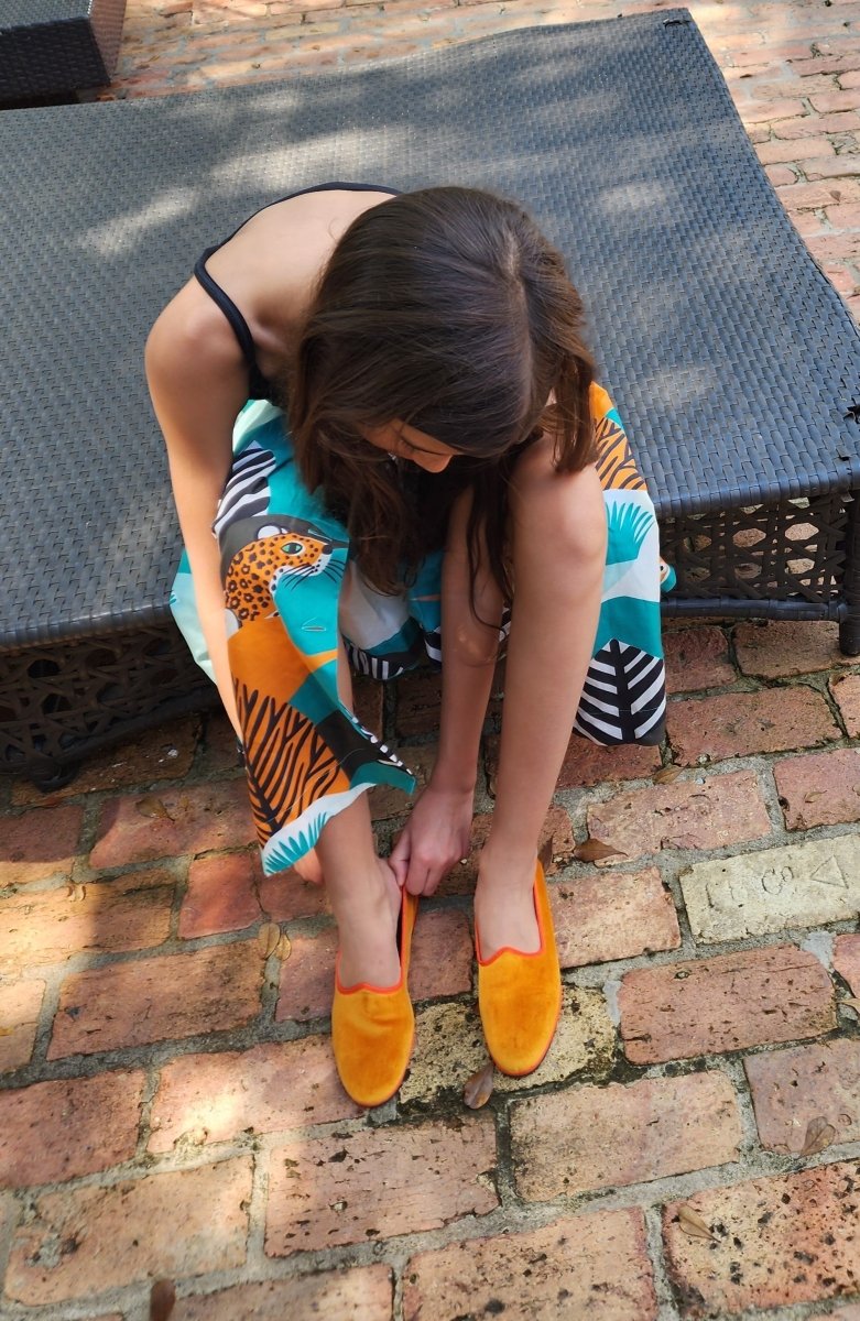 Mar Soreli Tradizionale Arancio Women’S Orange Friulane Ballet Flats Slip On by Mar Soreli – Don't Panic Shoes