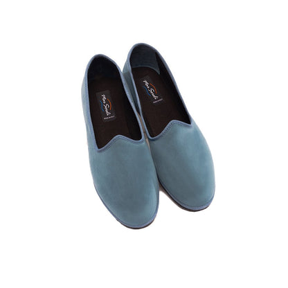 Mar Soreli Tradizionale Avio Women’S Leather Flat Avio Slip On by Mar Soreli – Don't Panic Shoes