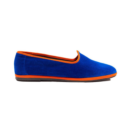 Mar Soreli Tradizionale Bicolor Bluette Arancio Women’S Leather Slip On by Mar Soreli – Don't Panic Shoes