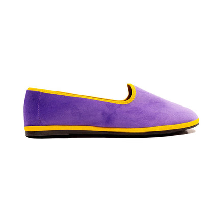 Mar Soreli Tradizionale Bicolor Women’S Lilac Yellow Friulane Ballet Flats Slip On by Mar Soreli – Don't Panic Shoes