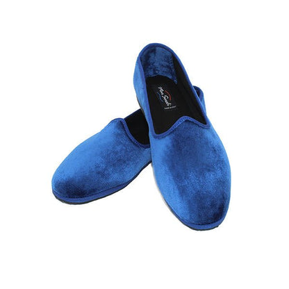 Mar Soreli Tradizionale Cobalto Womens Velvet Cobalt Slip On by Mar Soreli – Don't Panic Shoes