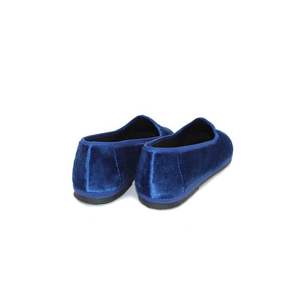 Mar Soreli Tradizionale Cobalto Womens Velvet Cobalt Slip On by Mar Soreli – Don't Panic Shoes