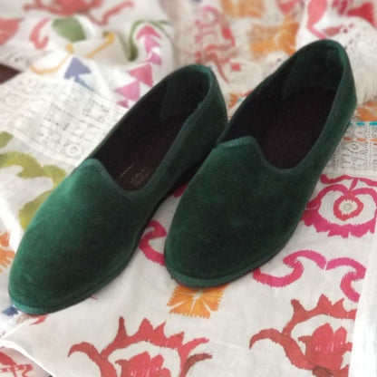 Mar Soreli Tradizionale Friulane Ballet Flat Womens Green Slip On by Mar Soreli – Don't Panic Shoes