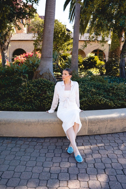 Mar Soreli Tradizionale Friulane Women's Celeste Ballet Flats Slip On by Mar Soreli – Don't Panic Shoes