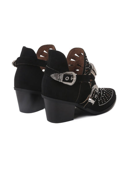 Marcela | Black Booties by J.Adams – Don't Panic Shoes