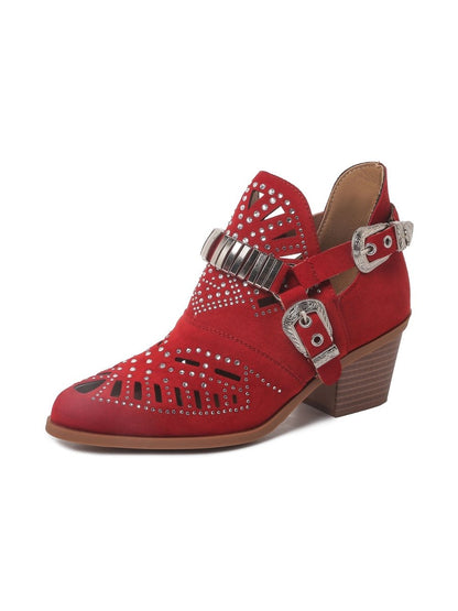 Marcela | Red Booties by J.Adams – Don't Panic Shoes