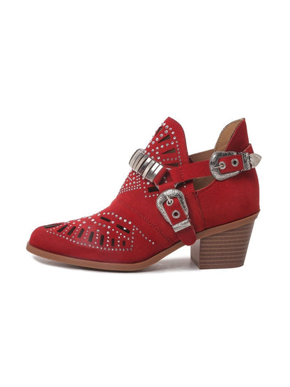 Marcela | Red Booties by J.Adams – Don't Panic Shoes