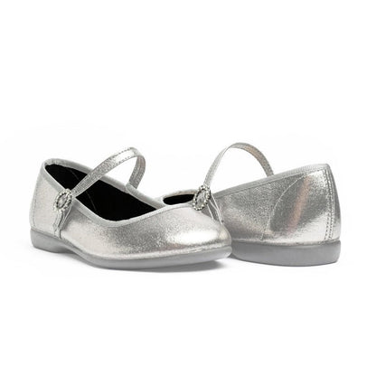 Maria Silver Adjustable Velcro Non Slip Rubber Sole seasonal core FW by Childrenchic – Don't Panic Shoes