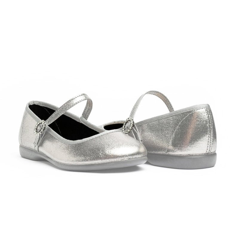 Maria Silver Adjustable Velcro Non Slip Rubber Sole seasonal core FW by Childrenchic – Don't Panic Shoes