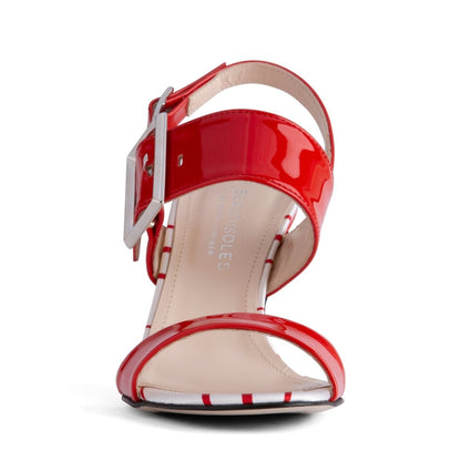 Marilyn Women’S Coquette White Patent Leather Slingback Heels by Beautiisoles – Don't Panic Shoes