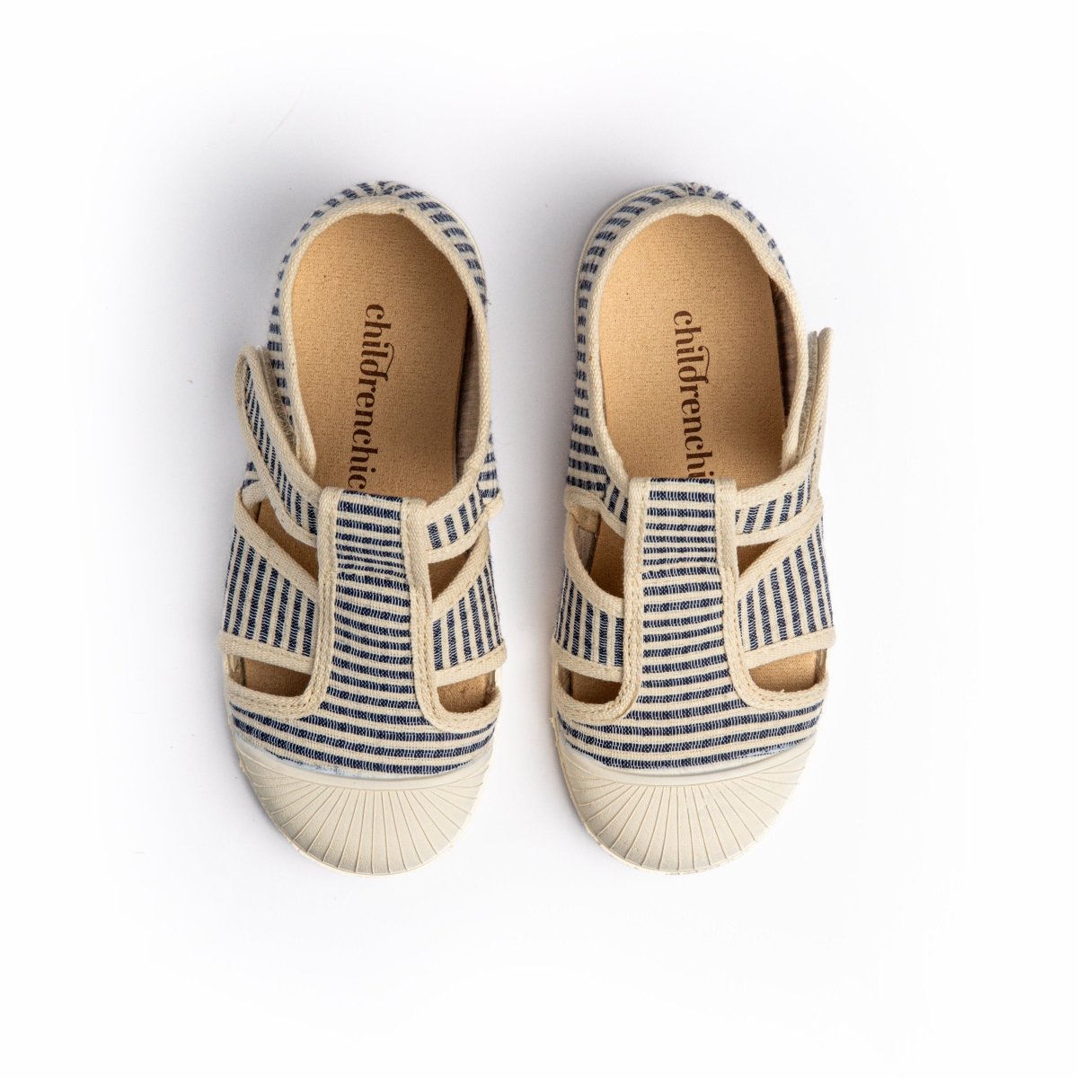 Marly Stripes Adjustable Velcro Non Slip Rubber Soles fashion by Childrenchic – Don't Panic Shoes