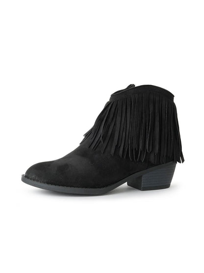Marrow | Black Suede Booties by J.Adams – Don't Panic Shoes