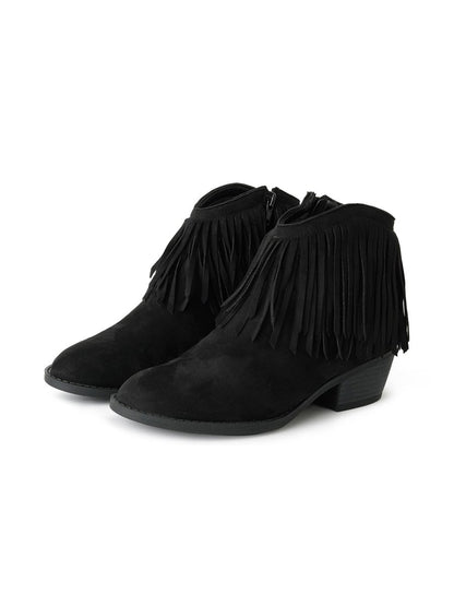 Marrow | Black Suede Booties by J.Adams – Don't Panic Shoes