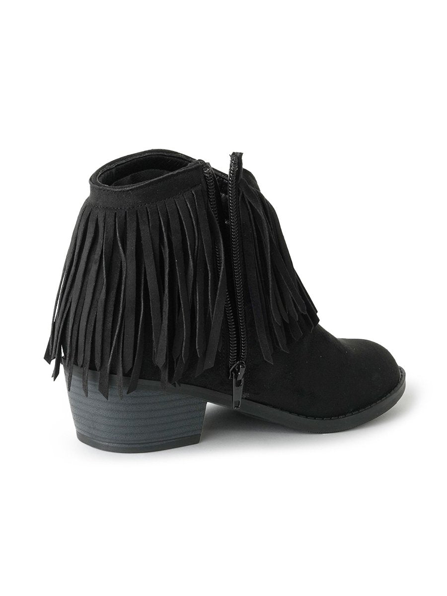 Marrow | Black Suede Booties by J.Adams – Don't Panic Shoes