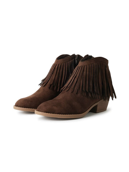 Marrow | Dark Brown Suede Booties by J.Adams – Don't Panic Shoes