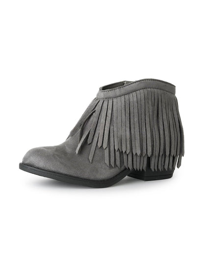 Marrow | Grey Suede Booties by J.Adams – Don't Panic Shoes