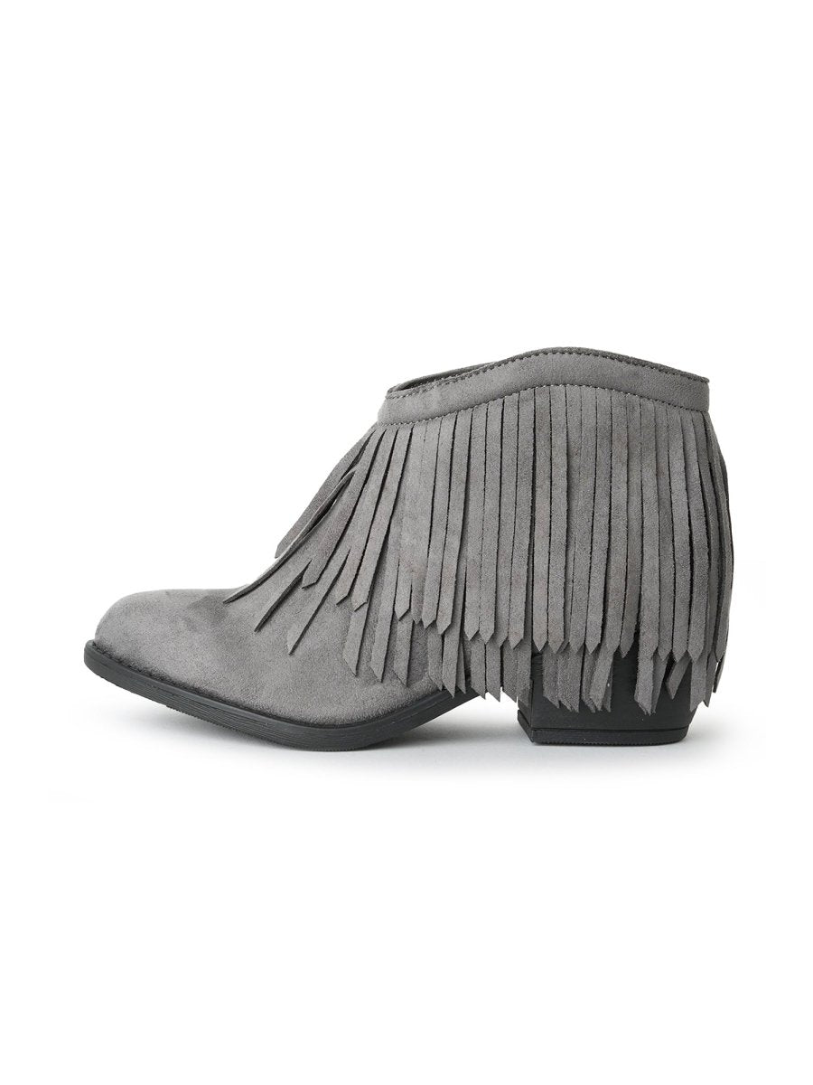 Marrow | Grey Suede Booties by J.Adams – Don't Panic Shoes