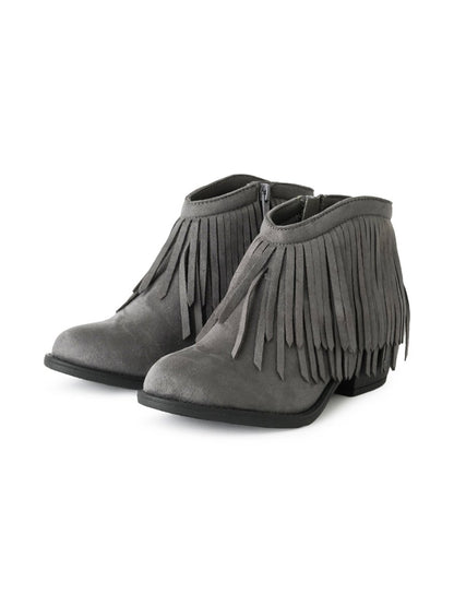 Marrow | Grey Suede Booties by J.Adams – Don't Panic Shoes