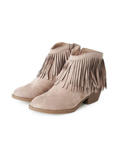 Marrow | Light Taupe Suede Booties by J.Adams – Don't Panic Shoes
