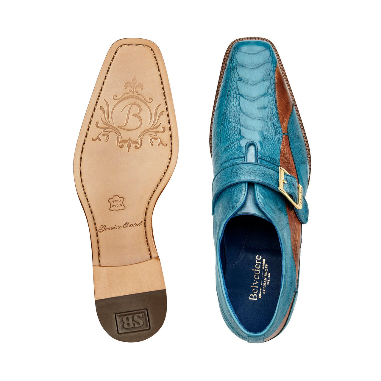 Buy Marte - Ant. Ocean Blue/Brandy - Men from Don’t Panic Shoes | Best Prices & Fast Shipping