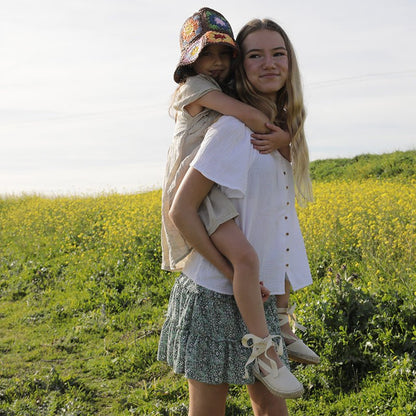 Maru Ankle Tie Bow Cushion Padded Insole Cream Spain Core by Childrenchic – Don't Panic Shoes