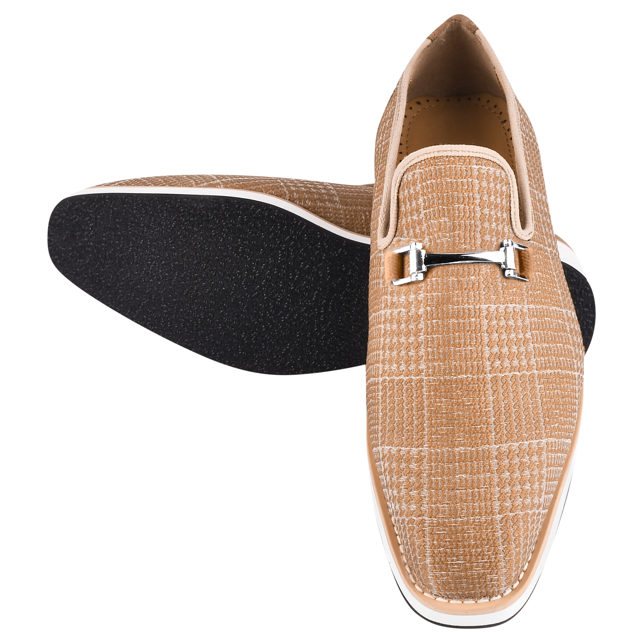 Megaball mens Casual textile printed buckle shoes