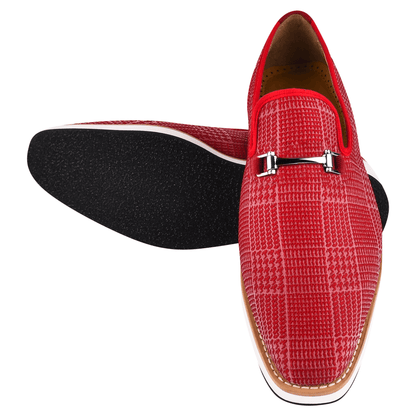 Megaball mens Casual textile printed buckle shoes