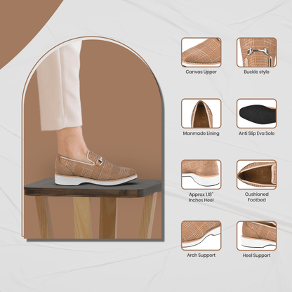 Megaball mens Casual textile printed buckle shoes