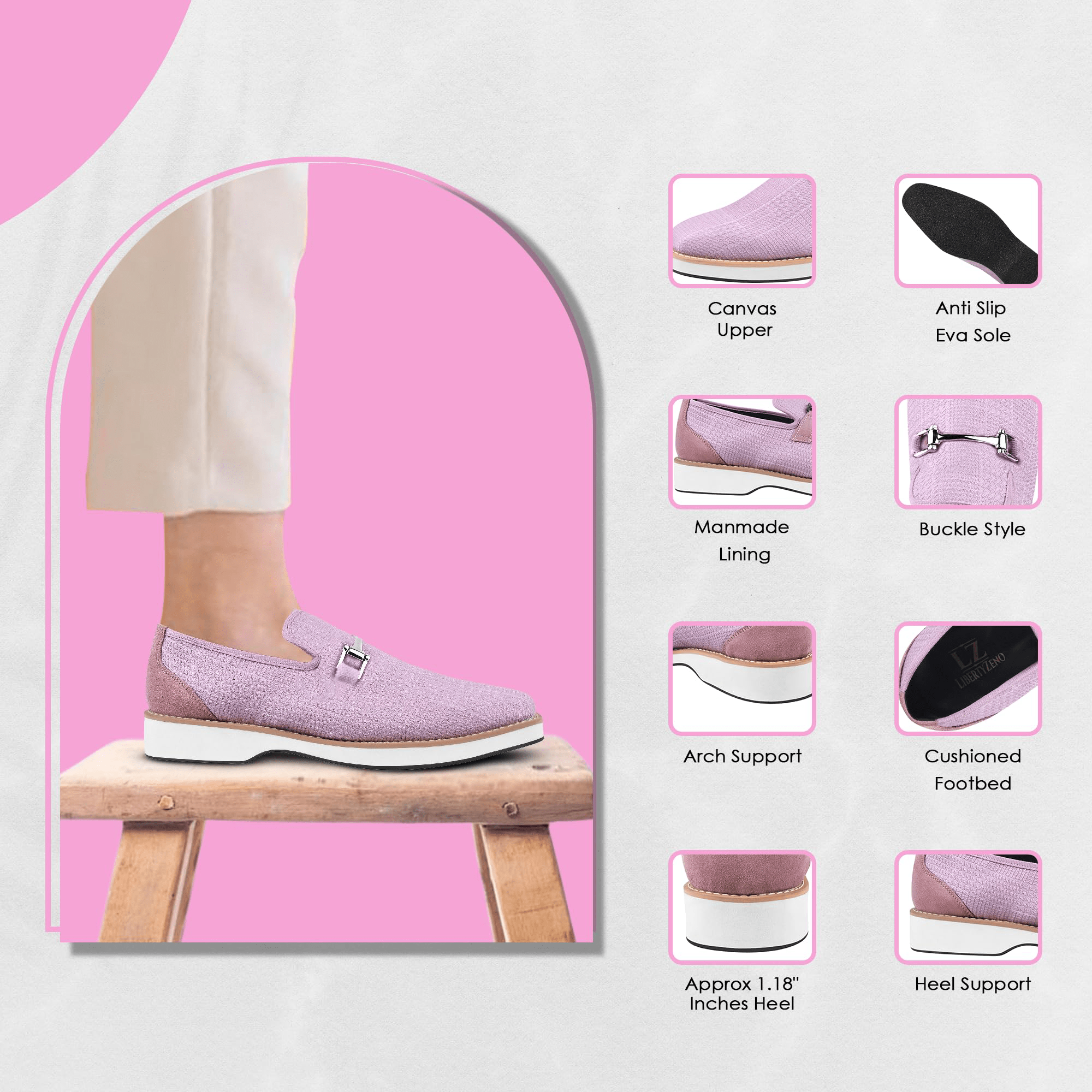 Megaball mens Casual textile printed buckle shoes