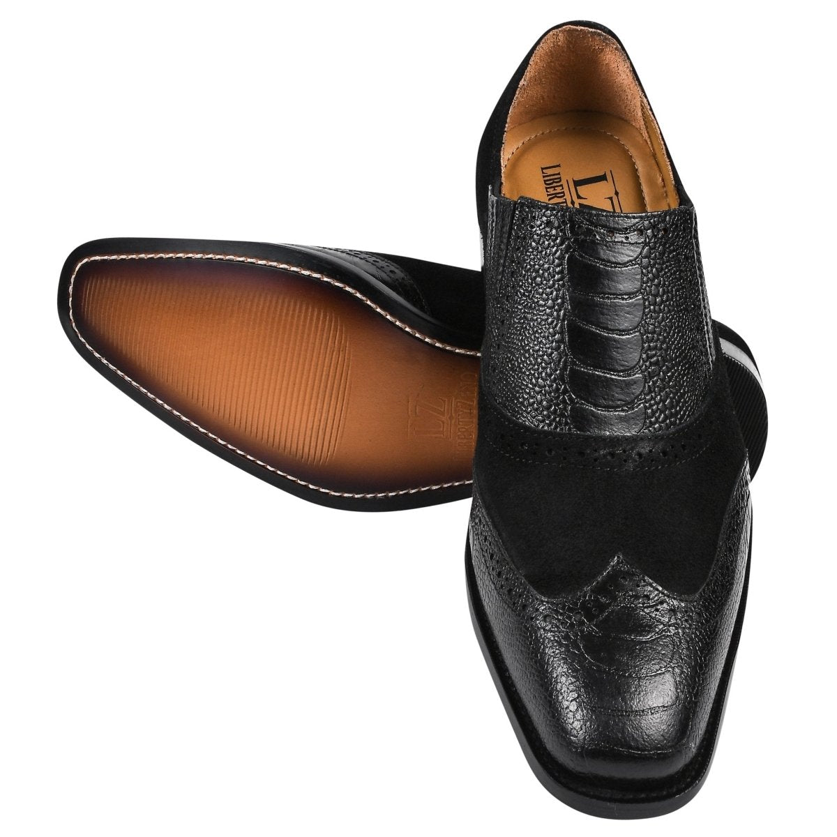 Megan Men?? Ostrich Leg Printed Suede Leather Loafer Shoes Loafers by Libertyzeno – Don't Panic Shoes