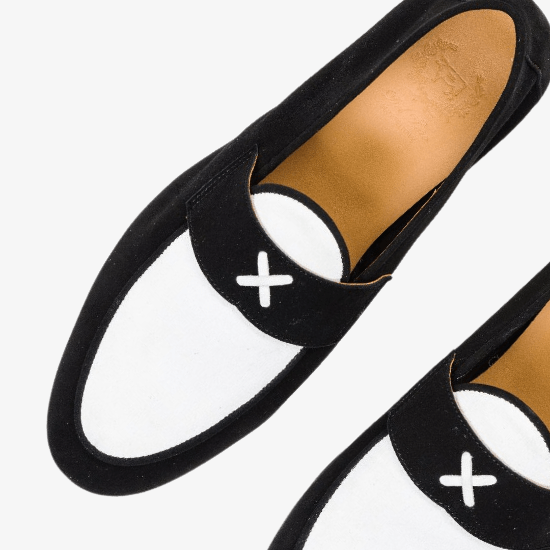 Men's Black And White Suede Centesimo Men's Footwear by Del Toro Shoes – Don't Panic Shoes