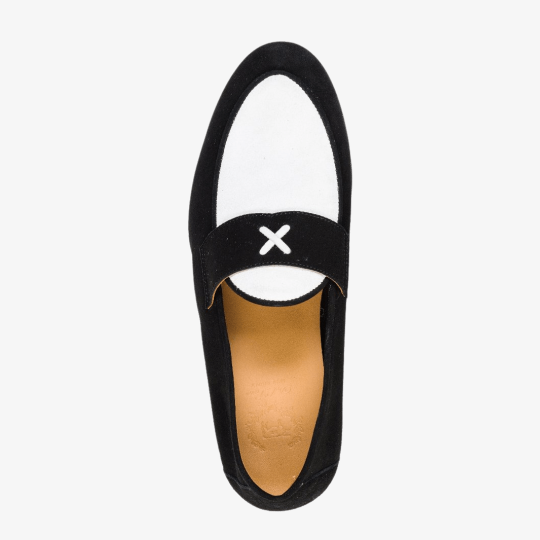 Men's Black And White Suede Centesimo Men's Footwear by Del Toro Shoes – Don't Panic Shoes