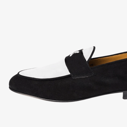 Men's Black And White Suede Centesimo Men's Footwear by Del Toro Shoes – Don't Panic Shoes