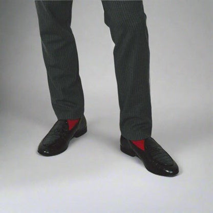 Men's Black Full Croc Milano Loafer Men's Footwear by Del Toro Shoes – Don't Panic Shoes