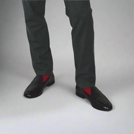 Men's Black Full Croc Milano Loafer Men's Footwear by Del Toro Shoes – Don't Panic Shoes