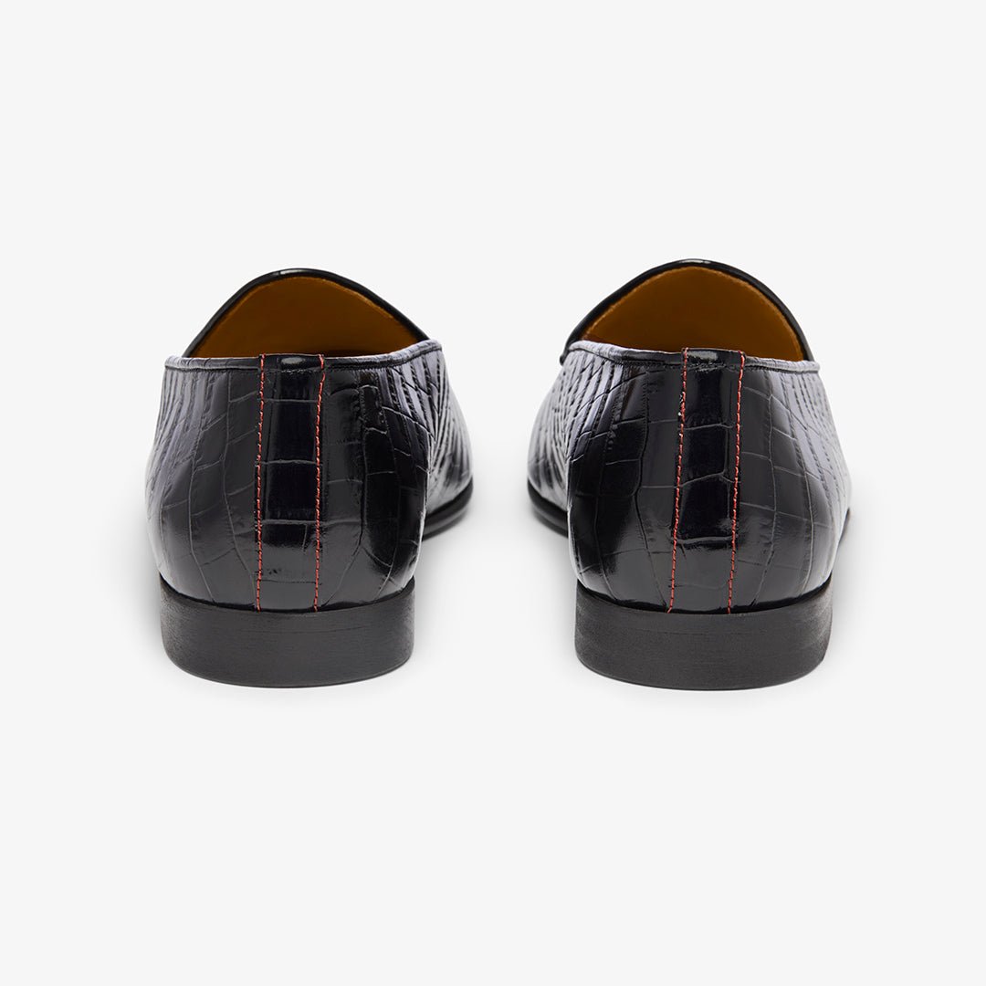 Men's Black Full Croc Milano Loafer Men's Footwear by Del Toro Shoes – Don't Panic Shoes