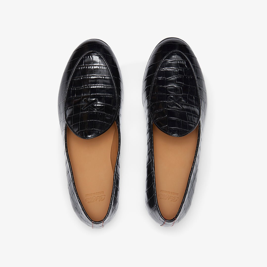 Men's Black Full Croc Milano Loafer Men's Footwear by Del Toro Shoes – Don't Panic Shoes
