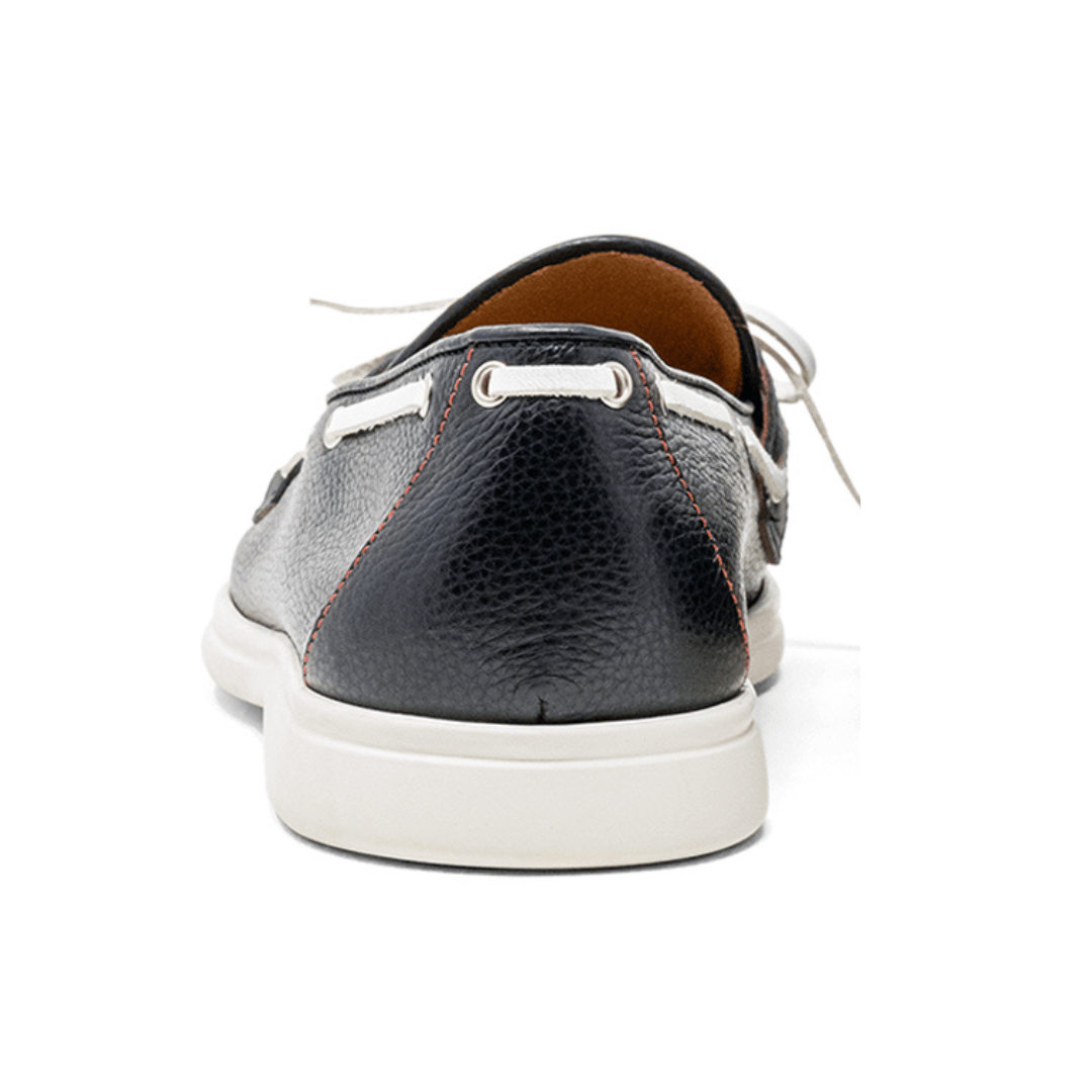 Men's Black Pebbled Leather Barca Yacht Loafer Men's Footwear by Del Toro Shoes – Don't Panic Shoes