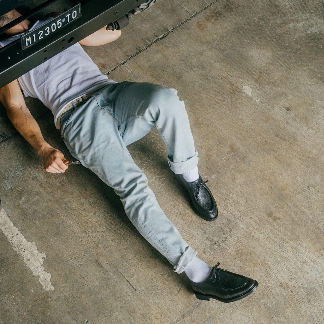 Men's Black Pebbled Leather Tuscan Moc Boot Men's Footwear by Del Toro Shoes – Don't Panic Shoes