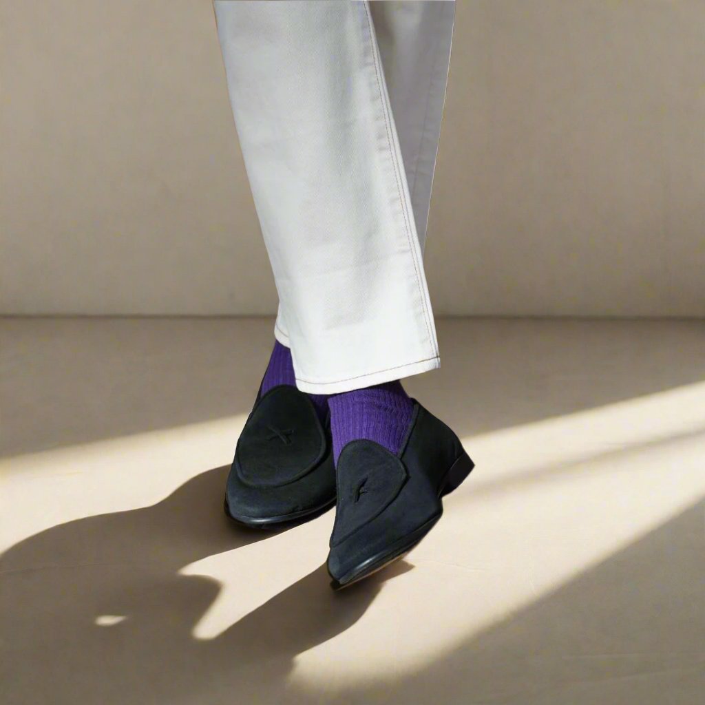 Men's Black Suede Milano Loafer Men's Footwear by Del Toro Shoes – Don't Panic Shoes