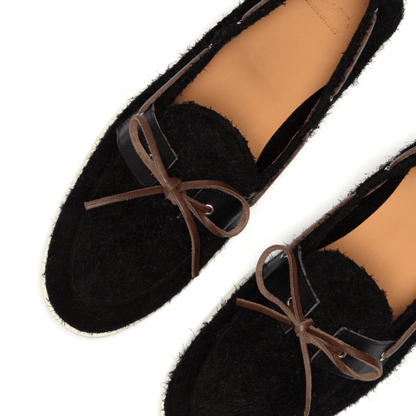 Men's Black Textured Suede Barca Yacht Loafer Men's Footwear by Del Toro Shoes – Don't Panic Shoes