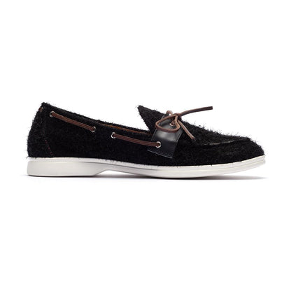 Men's Black Textured Suede Barca Yacht Loafer Men's Footwear by Del Toro Shoes – Don't Panic Shoes