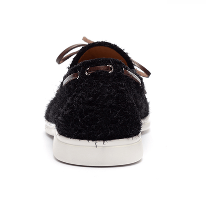 Men's Black Textured Suede Barca Yacht Loafer Men's Footwear by Del Toro Shoes – Don't Panic Shoes