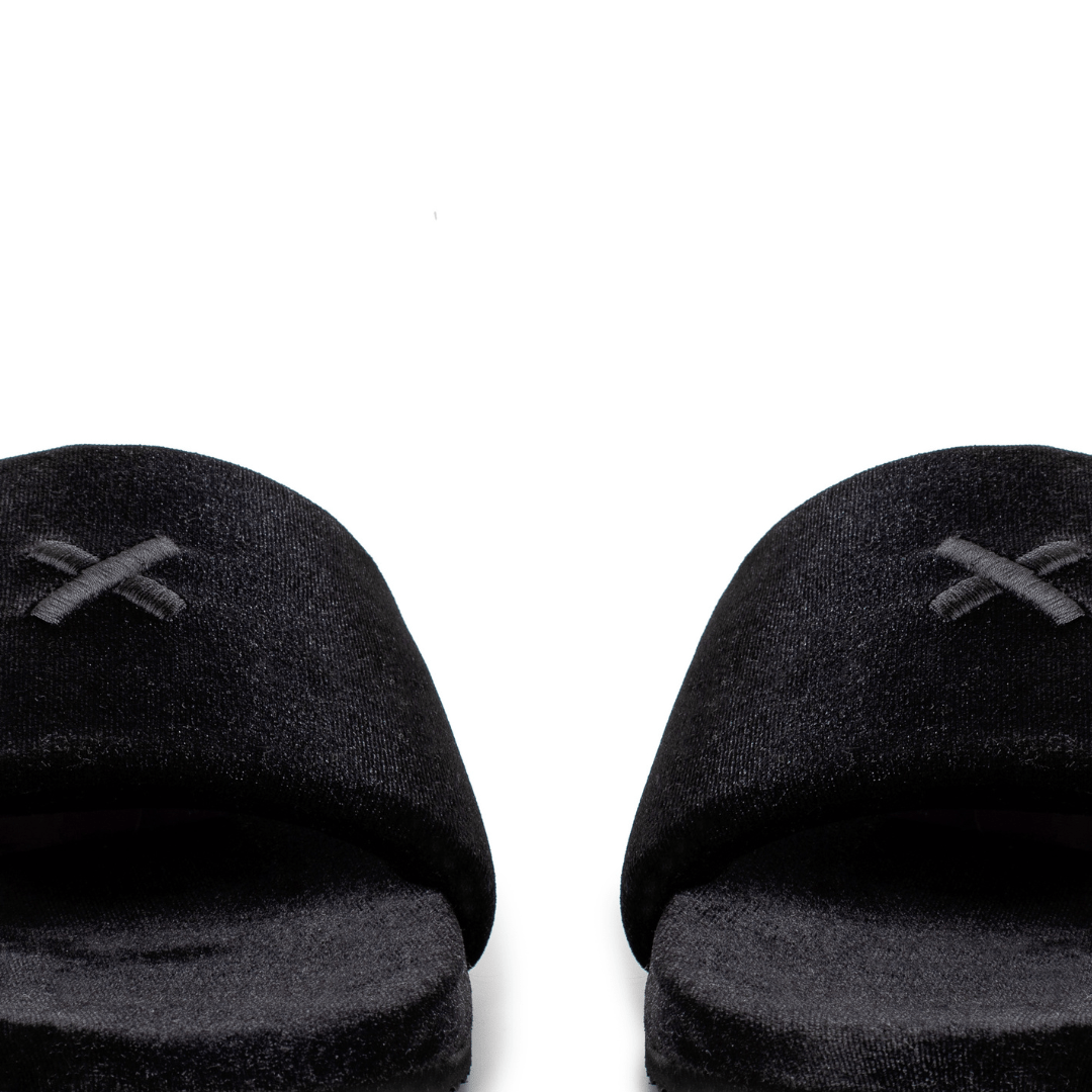 Men's Black Velvet House Slide Men's Footwear by Del Toro Shoes – Don't Panic Shoes