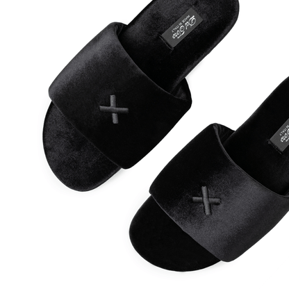Men's Black Velvet House Slide Men's Footwear by Del Toro Shoes – Don't Panic Shoes