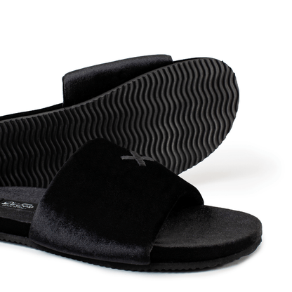 Men's Black Velvet House Slide Men's Footwear by Del Toro Shoes – Don't Panic Shoes